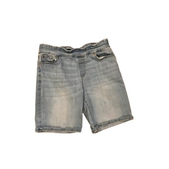 Women's Size 10 Shorts Denim Croft & Barrow Pull-on Elastic waist Bermuda - Picture 1 of 3